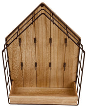 Load image into Gallery viewer, Wood &amp; Wire House Key Storage Unit
