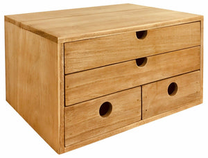 Rustic solid wood storage organizer 33cm