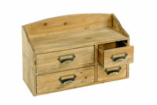 Load image into Gallery viewer, Shabby chic small wooden cabinet 4 drawers
