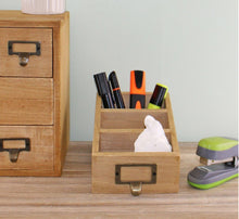 Load image into Gallery viewer, Wooden desk tidy
