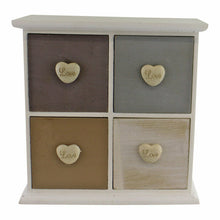 Charger l&#39;image dans la galerie, White and neutral coloured love heart trinket drawers
