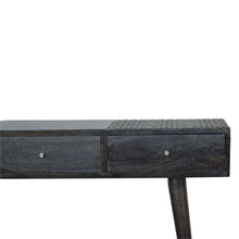 Load image into Gallery viewer, Ash Black 3 Drawer Console Table
