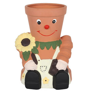 Extra large terracotta pot man planter 25cm