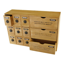 Load image into Gallery viewer, 12 drawer rustic storage unit, Trinket Drawers
