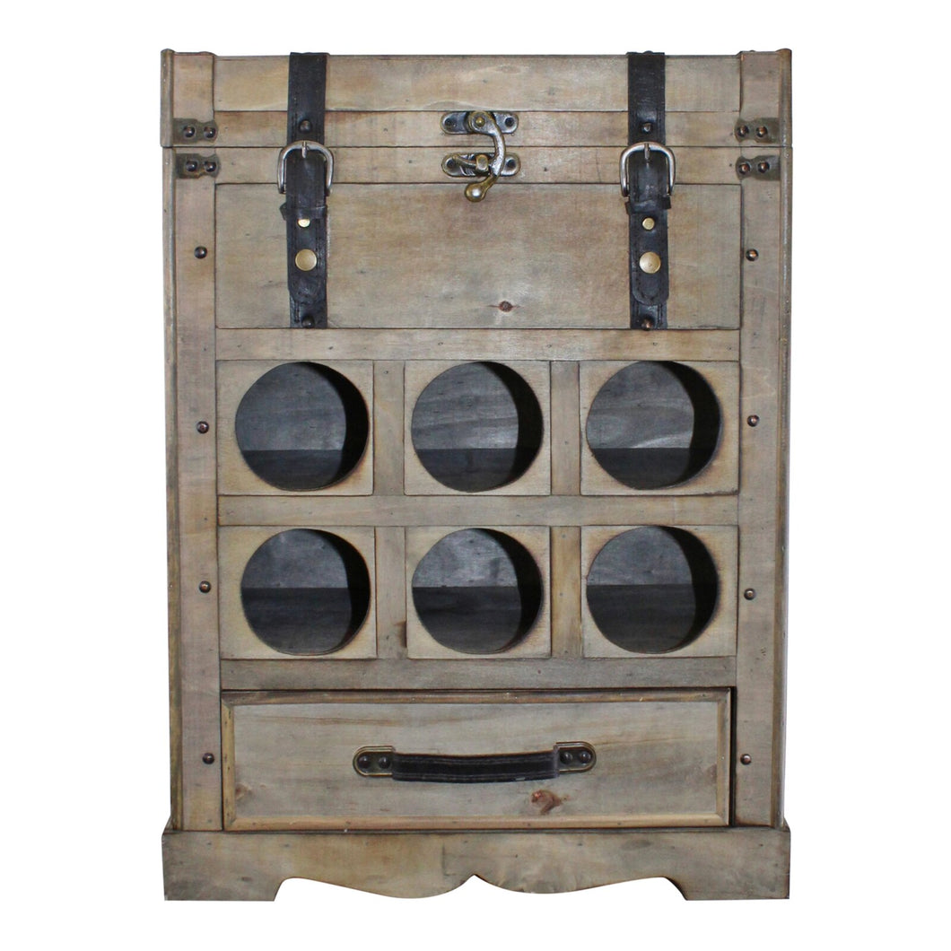 Large chest style wine holder with storage