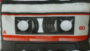 Retro audio cassette cushion pillow