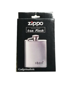 ZIPPO HIP FLASK LEATHER WRAPPED STAIN STEEL 6oz/180ml