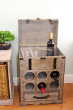 Charger l&#39;image dans la galerie, Large chest style wine holder with storage
