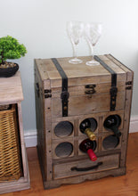 Charger l&#39;image dans la galerie, Large chest style wine holder with storage
